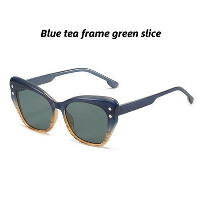 Ochelari de soare cu cadru complet Ochelari de soare la modă pentru femei Ochelari de soare cu ochi de pisică Ochelari de soare cu design retro de inginerie Ochelari de soare de protecție Uv400