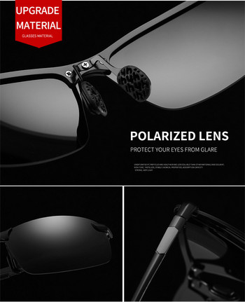 Фотохромни поляризирани слънчеви очила за мъже, класически шофьорски слънчеви очила, очила, ретро очила, риболовни обезцветени лещи UV400
