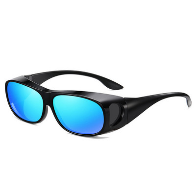 Очила за нощно виждане Поставят се върху очила Wrap Shield Риболов Спортни очила за шофиране Ветроустойчиви слънчеви очила