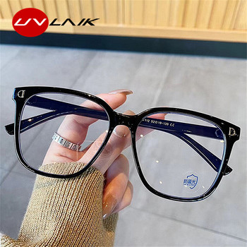 UVLAIK Прозрачна рамка за компютърни очила Жени Мъже Анти синя светлина Кръгли очила Блокиращи очила Оптични очила Очила