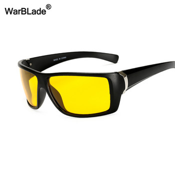 Мъжки слънчеви очила за нощно виждане, жълти лещи, очила против отблясъци, шофиране, поляризирани слънчеви очила, UV400 защита за шофьорски очила