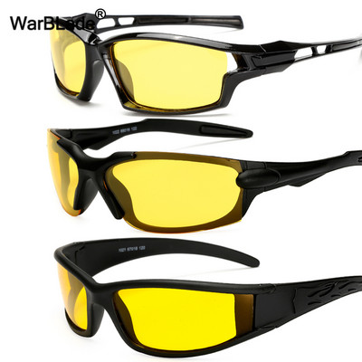 Мъжки слънчеви очила за нощно виждане, жълти лещи, очила против отблясъци, шофиране, поляризирани слънчеви очила, UV400 защита за шофьорски очила