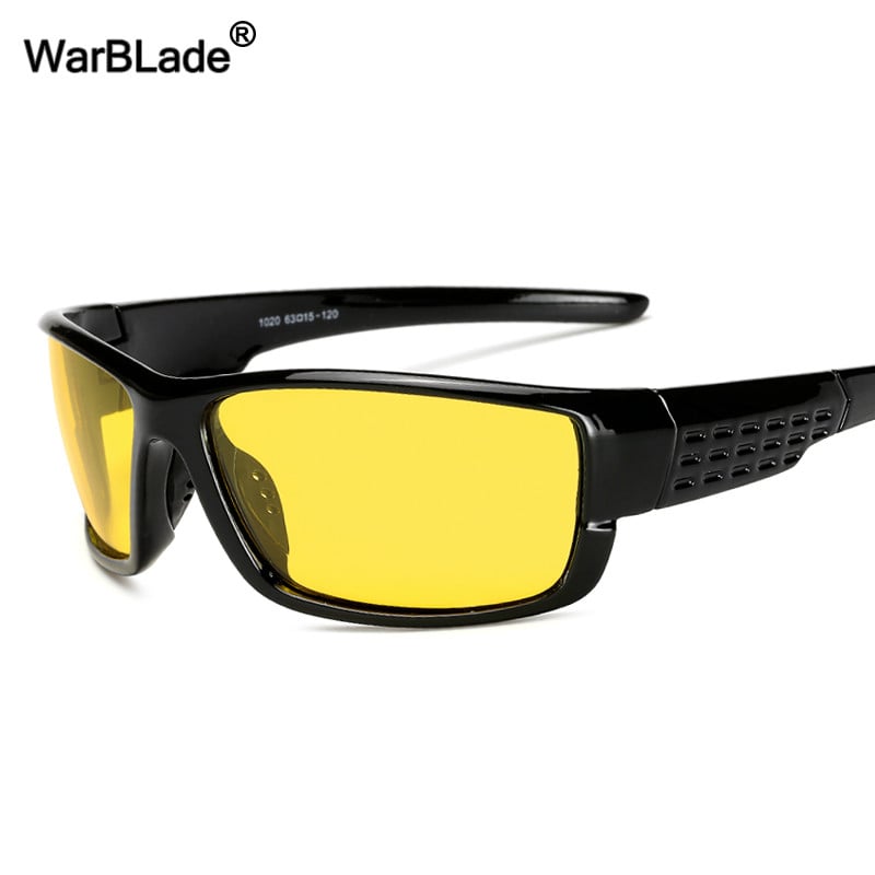 Vyriški naktinio matymo akiniai nuo saulės geltoni lęšiai nuo akinimo akiniai vairuojant poliarizuoti akiniai nuo saulės UV400 apsauga vairuotojo akiniams