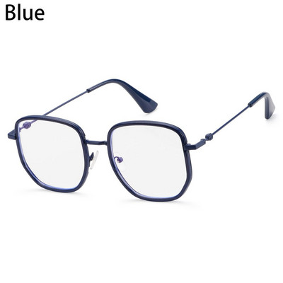 Îngrijirea vederii Tide Frame Ochelari anti-albastru Ochelari de birou anti-radiații Ochelari de protecție pentru computer Bărbați și femei Coreeană Ramă metalică Sticlă