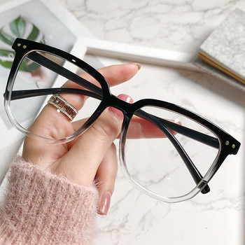 Anti-Blue Light Γυαλιά Μεγάλου Τετράγωνου Σκελετού Μόδα Ρετρό Ανδρικά Γυναικεία Προστασία ματιών για παιχνίδια υπολογιστή Κλασικά γυαλιά από απλό γυαλί