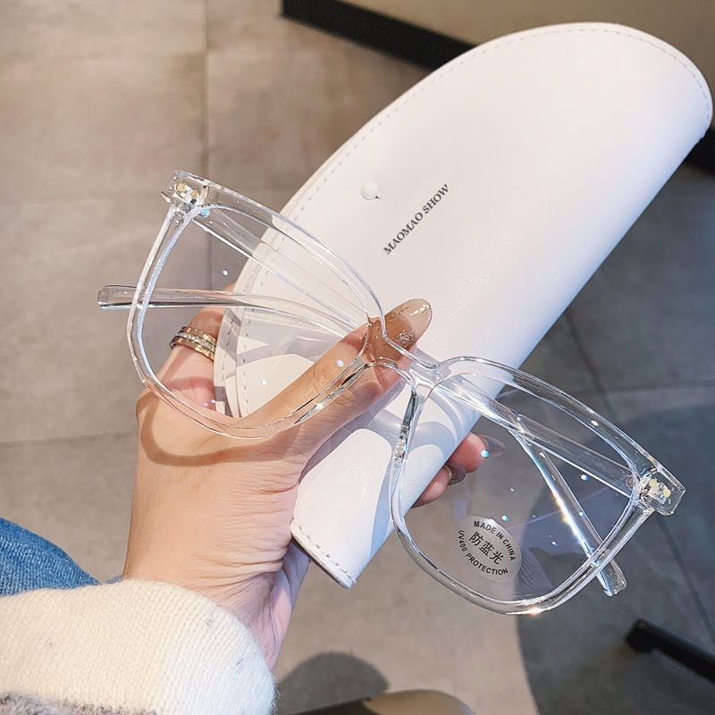 Anti-sinised heledad prillid, suured ruudukujulised raamid, mood Retro, mehed, naised, arvutimängud, silmade kaitse, klassikalised lihtsast klaasist prillid