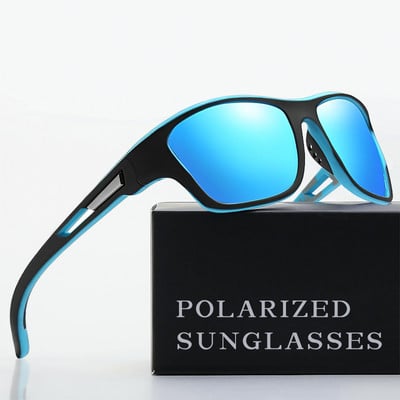 Поляризирани слънчеви очила Мъжки очила за нощно виждане Driver Anti-Glare Слънчеви очила Мъжки Спорт на открито Колоездене Цветни огледални сенници Goggle