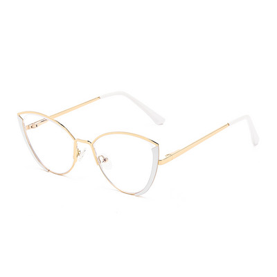 TENGJIAO Moda Anti-Raze de lumină albastră Cadru de ochelari Ochelari cu ochi de pisică de designer de marcă lentile clare Ochelari optici pentru computer