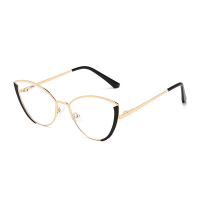 TENGJIAO Moda Anti-Raze de lumină albastră Cadru de ochelari Ochelari cu ochi de pisică de designer de marcă lentile clare Ochelari optici pentru computer