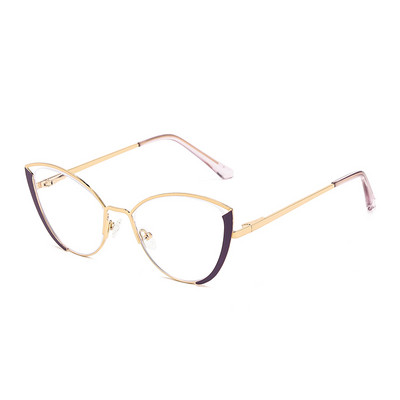 TENGJIAO Moda Anti-Raze de lumină albastră Cadru de ochelari Ochelari cu ochi de pisică de designer de marcă lentile clare Ochelari optici pentru computer