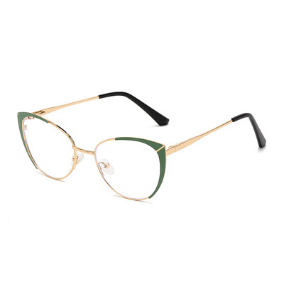 TENGJIAO Moda Anti-Raze de lumină albastră Cadru de ochelari Ochelari cu ochi de pisică de designer de marcă lentile clare Ochelari optici pentru computer