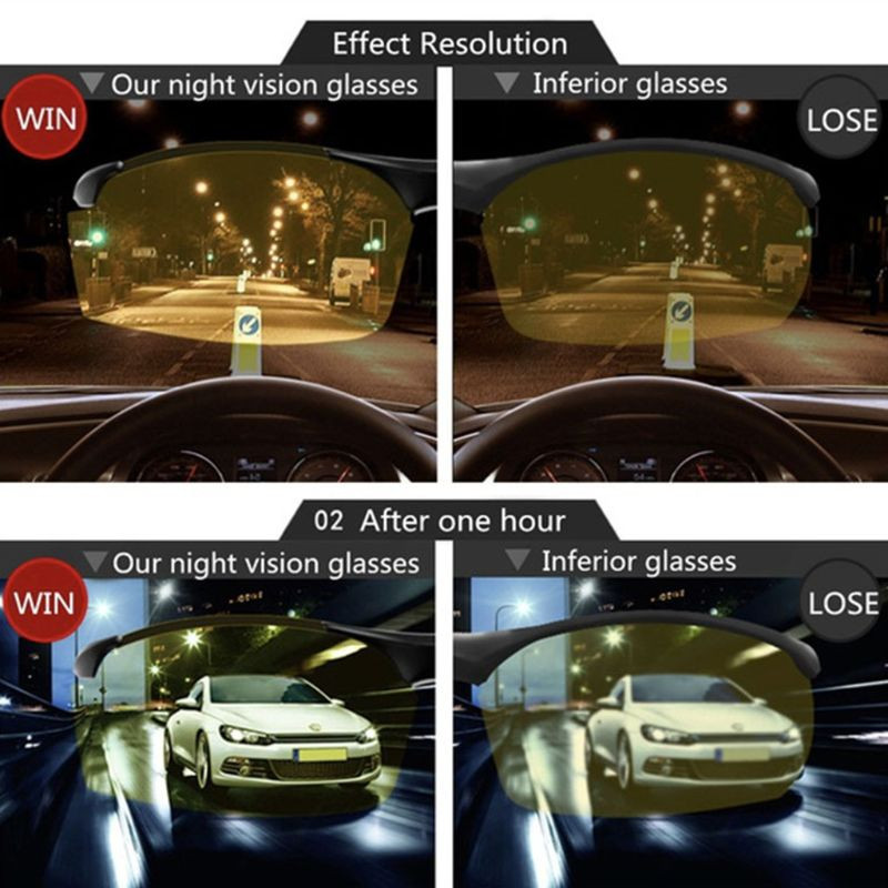 Férfi Polarizált vezetési napszemüvegek Éjjellátó szemüvegek Védőszemüvegek Csökkentik a tükröződést