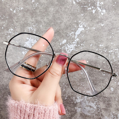 Ochelari la modă pentru birou, ochi de pisică, anti lumină albastră, supradimensionați, computer, femei, albastru, blocare, jocuri, ochelari de vedere, cadru din aliaj