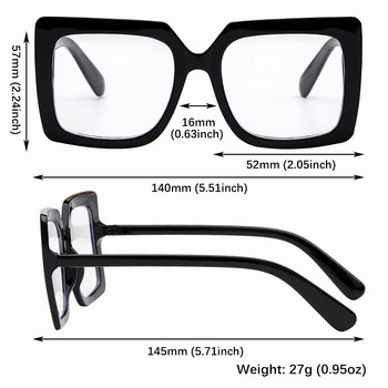 Μόδα Anti Blue Light Γυαλιά Unisex Oversize Τετράγωνο Οπτικό Γυαλιά Γυαλιά Γυαλιά UV Αντιανακλαστικά γυαλιά υπολογιστή
