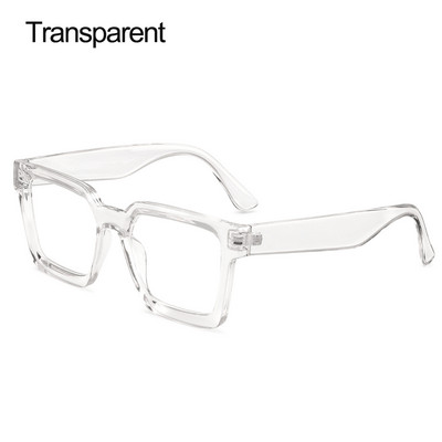 Ochelari de modă anti-lumină albastră, unisex, supradimensionați, pătrați, ochelari optici, protecție UV, ochelari de protecție antireflexi pentru computer