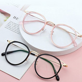 Ochelari de calculator transparenti, femei, bărbați, anti-lumină albastră, rotunde, ochelari de blocare, ochelari optici