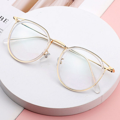 Ochelari de calculator transparenti, femei, bărbați, anti-lumină albastră, rotunde, ochelari de blocare, ochelari optici