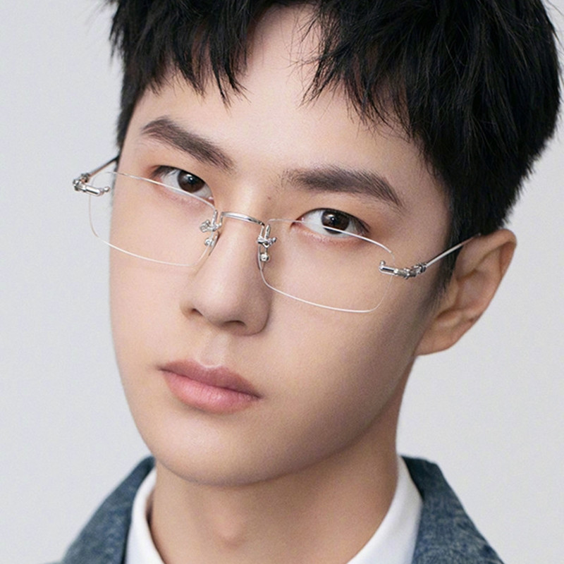 Unisex Fashion Anti Blue Light Szemüvegek Átlátszó Szemüvegek Számítógépes Szemüvegek YIBO Style Keret nélküli Szemüvegek Sima Szemüvegek Arc Dekor