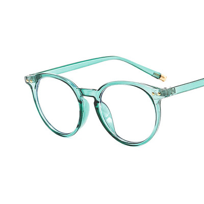 Moda simplă, rotundă, ochelari de vedere pentru femei, ochelari de vedere vintage cu lentile clare, ochelari de vedere pentru bărbați, optic leopard, verzi