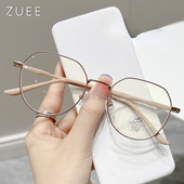 ZUEE Anti-Albastru Ochelari Vintage Clasici Ramă Metal Ovală Moda Rotunde Metal Rame Optice Ochelari pentru calculator