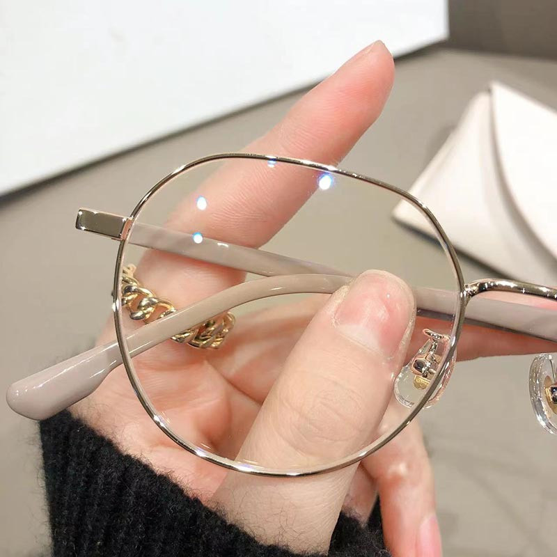ZUEE Anti-Blue Light Vintage klasszikus szemüvegek ovális fémkeret divatos kerek fém optikai keretek számítógépes szemüvegek