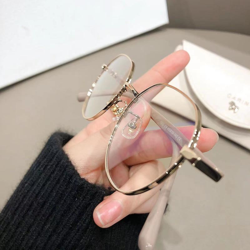 ZUEE Anti-Blue Light Vintage klasszikus szemüvegek ovális fémkeret divatos kerek fém optikai keretek számítógépes szemüvegek