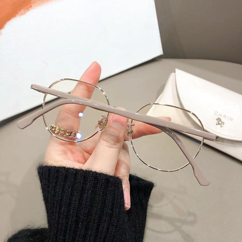 ZUEE Anti-Blue Light Vintage klasszikus szemüvegek ovális fémkeret divatos kerek fém optikai keretek számítógépes szemüvegek