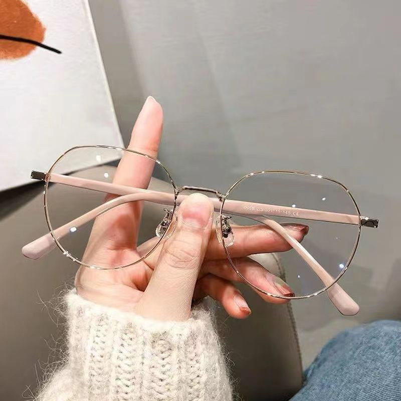 ZUEE Anti-Blue Light Vintage klasszikus szemüvegek ovális fémkeret divatos kerek fém optikai keretek számítógépes szemüvegek
