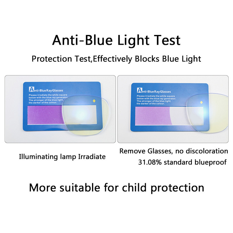 Kids Anti Blue Light Szemüvegek Szilikon Orrpárnák Kerek TR90 Gyermek Ipad Tablet Kézitelefon Játék Számítógép Szemkörnyékápoló UV Szemüvegek