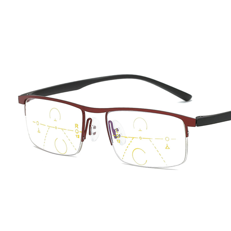 1 tk Progressiivsed lugemisprillid Meestele Naistele Multifokaalsed bifokaalsed sinise valgusega suurendavad presbüoopilised prillid +1,0–+4,0