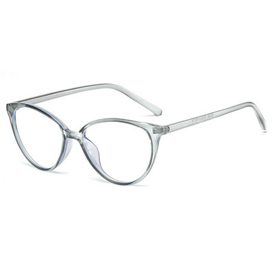 Ochelari de lectură la modă pentru femei Anti lumină albastră Ochi de pisică Ochelari decorativi pentru computer Ochelari de vedere simpli Decor pentru față