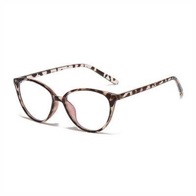 Ochelari de lectură la modă pentru femei Anti lumină albastră Ochi de pisică Ochelari decorativi pentru computer Ochelari de vedere simpli Decor pentru față