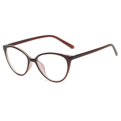 Ochelari de lectură la modă pentru femei Anti lumină albastră Ochi de pisică Ochelari decorativi pentru computer Ochelari de vedere simpli Decor pentru față