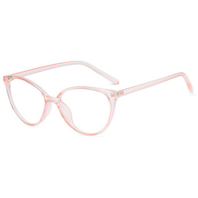Ochelari de lectură la modă pentru femei Anti lumină albastră Ochi de pisică Ochelari decorativi pentru computer Ochelari de vedere simpli Decor pentru față