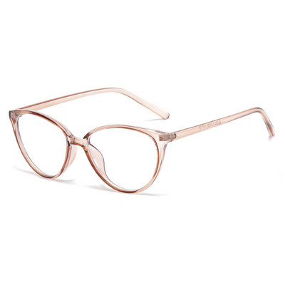 Ochelari de lectură la modă pentru femei Anti lumină albastră Ochi de pisică Ochelari decorativi pentru computer Ochelari de vedere simpli Decor pentru față