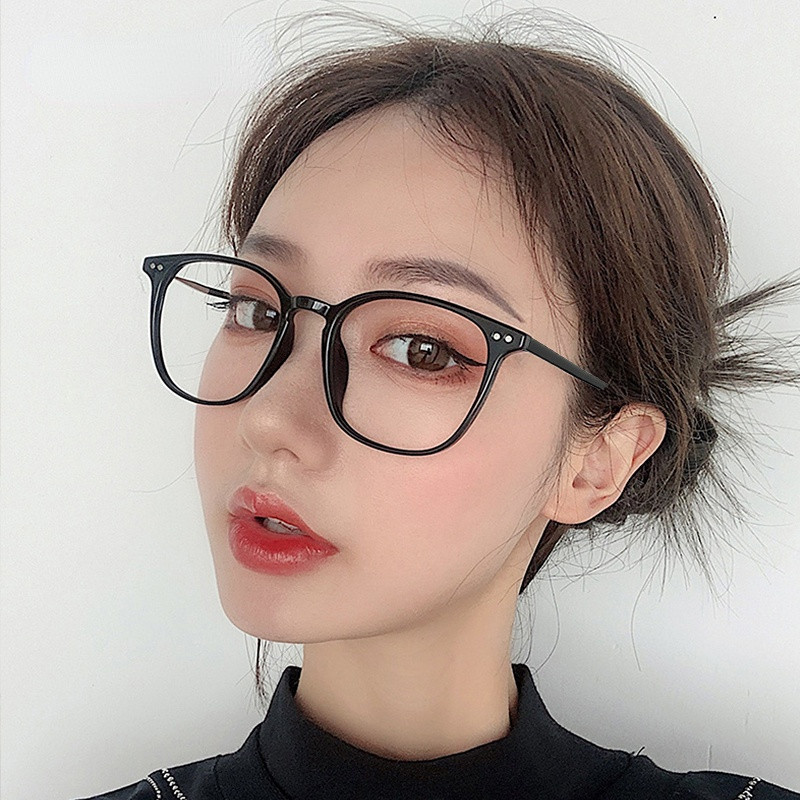 Suured ruudukujulised tavalised prillid, metallist läbipaistvad naiste prilliraamid, optilised prillide raamid, prillid