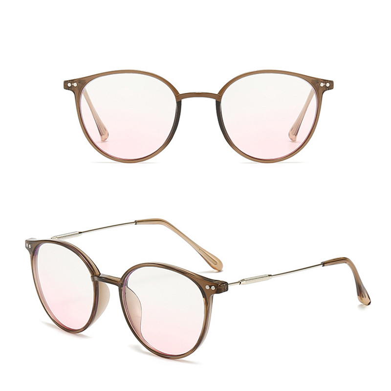 ZUEE új kék fény elleni szemüvegek kék fényt blokkoló női férfi számítógépes túlméretezett átlátszó, kerek rövidlátó szemüvegek