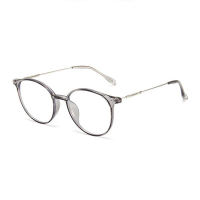 Metal TR90 Ochelari de blocare a luminii albastre, femei, bărbați, retro, ochelari rotunzi, rame, anti-razele albastre, ochelari transparente, ochelari de culoare