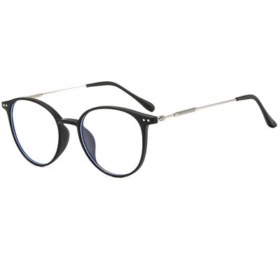 Metal TR90 Ochelari de blocare a luminii albastre, femei, bărbați, retro, ochelari rotunzi, rame, anti-razele albastre, ochelari transparente, ochelari de culoare