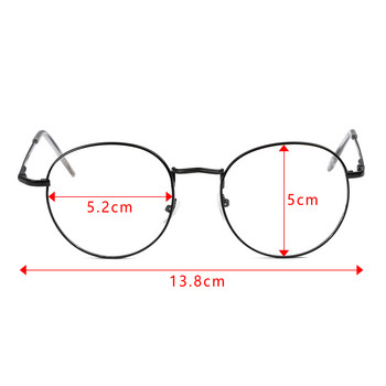 2021 Винтидж оптични очила Жени Мъже Големи метални кръгли рамки за очила Грижа за зрението Очила за четене Очила Без степен