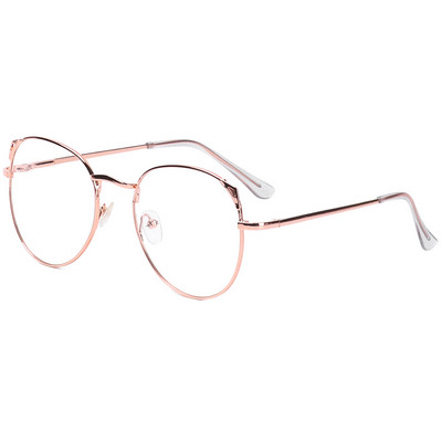 Ochelari optici de epocă 2021, femei, bărbați, ochelari rotunzi din metal supradimensionați, cadru pentru îngrijirea vederii, ochelari de lectură, ochelari fără grad