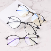 Ochelari anti-lumină albastră de înaltă definiție Ochelari de protecție pentru computer de birou Ochelari clasici de modă cu cadru metalic Ochelari de blocare a razelor albastre