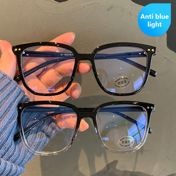 Нови очила против синя светлина Дамски компютърни очила Мъжки очила Оптични стъклени обикновени подови очила Рамка Очила за игри