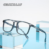 CRIXALIS Design de marca Ochelari pătrați anti-oboseală cu lumină albastră pentru femei, bărbați, vintage, lectură optică pentru bărbați, ochelari de vedere UV400