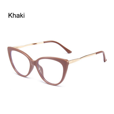 Moda TR90 Anti blocarea luminii albastre Rame de ochelari cu ochi de pisică Ochelari de vedere retro de designer de lux pentru femei Rama optică