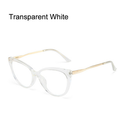 Moda TR90 Anti blocarea luminii albastre Rame de ochelari cu ochi de pisică Ochelari de vedere retro de designer de lux pentru femei Rama optică