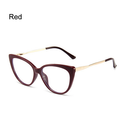 Moda TR90 Anti blocarea luminii albastre Rame de ochelari cu ochi de pisică Ochelari de vedere retro de designer de lux pentru femei Rama optică