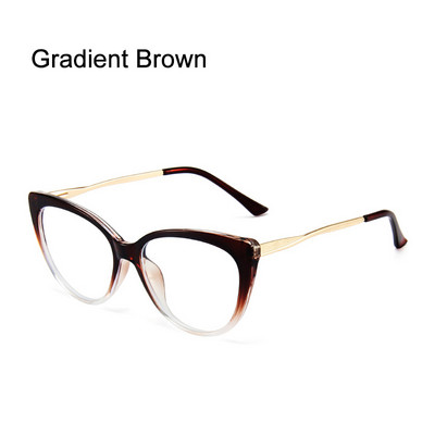 Moda TR90 Anti blocarea luminii albastre Rame de ochelari cu ochi de pisică Ochelari de vedere retro de designer de lux pentru femei Rama optică