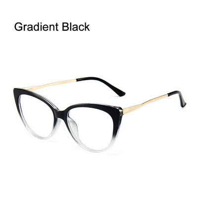 Moda TR90 Anti blocarea luminii albastre Rame de ochelari cu ochi de pisică Ochelari de vedere retro de designer de lux pentru femei Rama optică