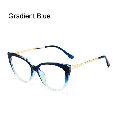 Moda TR90 Anti blocarea luminii albastre Rame de ochelari cu ochi de pisică Ochelari de vedere retro de designer de lux pentru femei Rama optică